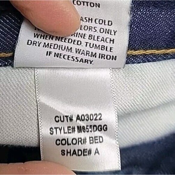 Hudson Jeans Mens 32 34x33 Straight Dark Blue Distressed Mid Rise Stretch USA - Picture 12 of 15